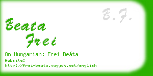 beata frei business card